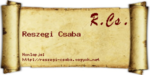 Reszegi Csaba névjegykártya