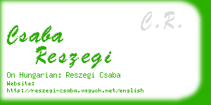 csaba reszegi business card